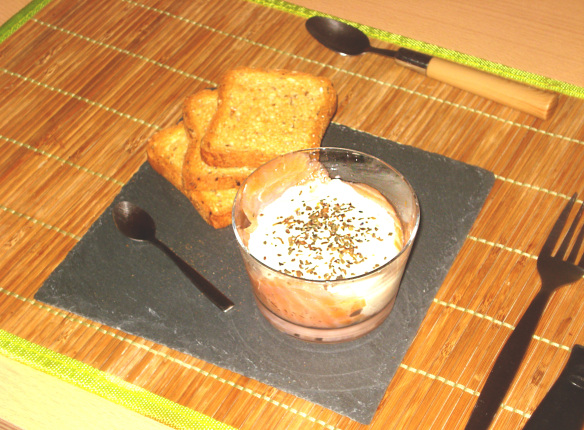 Verrines de saumon fumé à la ricotta