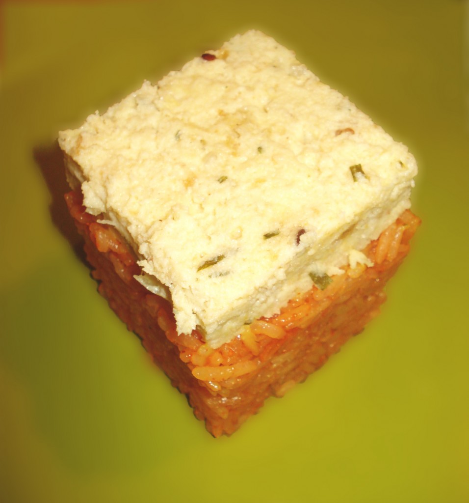 terrine d'eglefin sur riz safrané