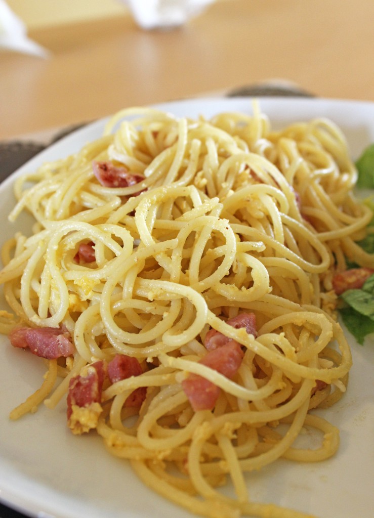 Spaghetti à la carbonara