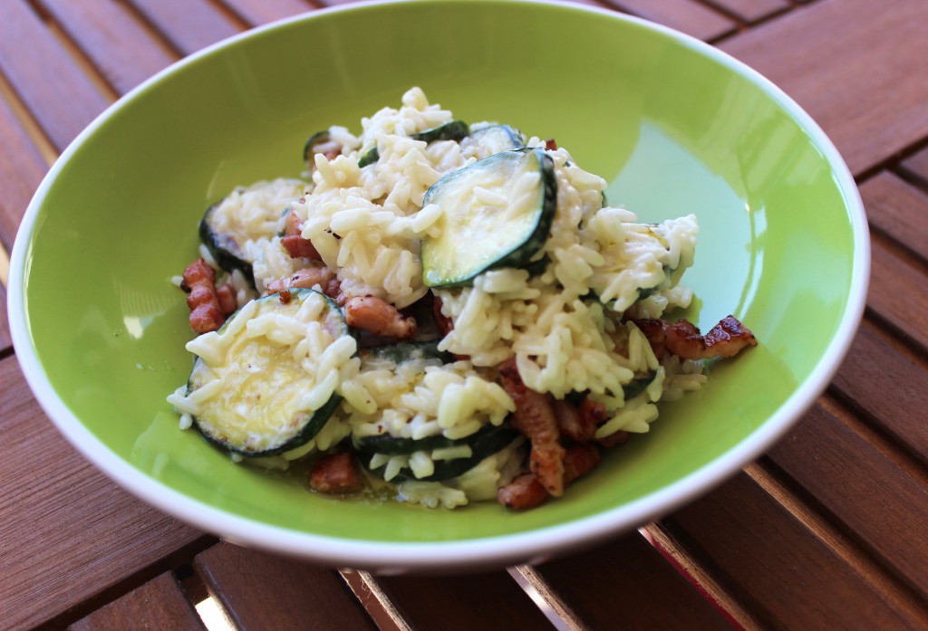 risotto courgettes lardons