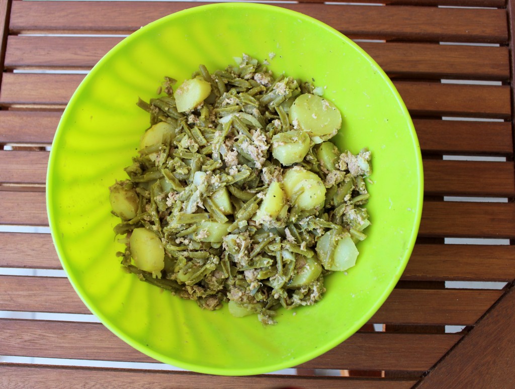 Salade pommes de terre haricots verts thon