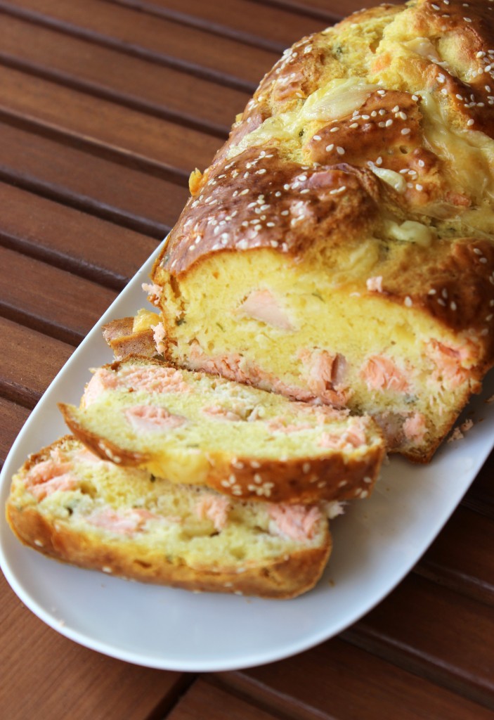 Cake au sésame saumon et fromage