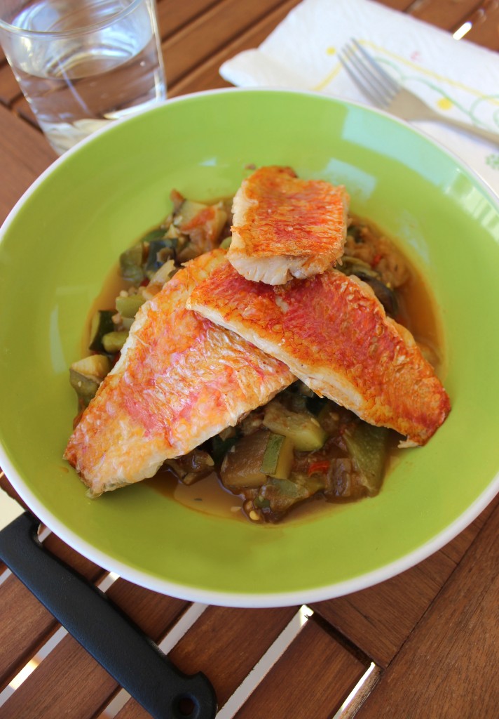 Filets de rouget et sa ratatouille