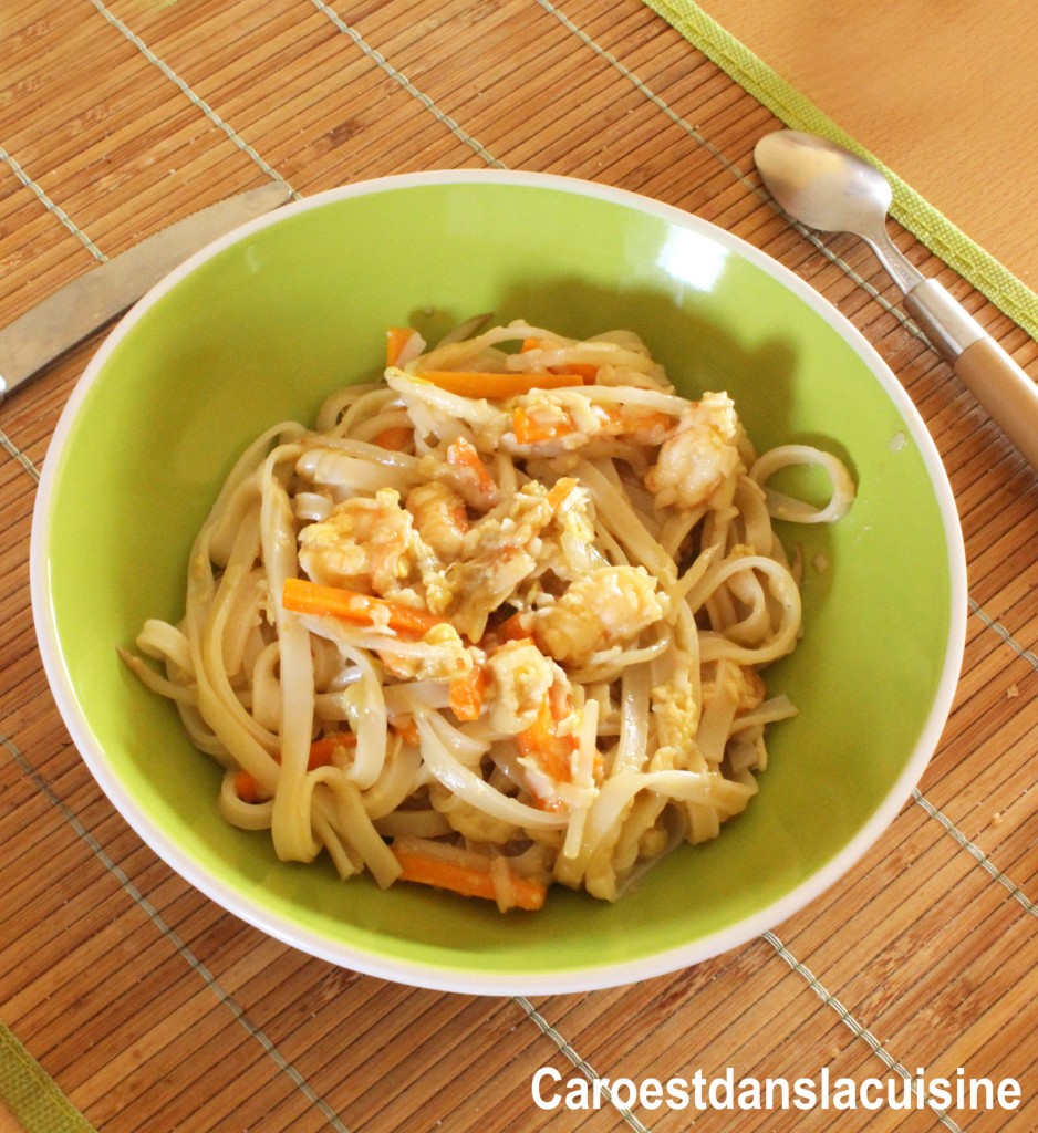 Pad thaï aux crevettes 3