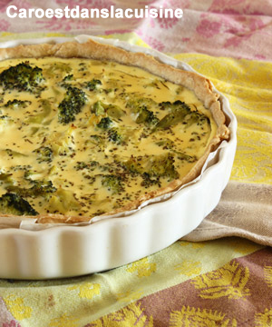 Quiche aux brocolis et fromage de chèvre