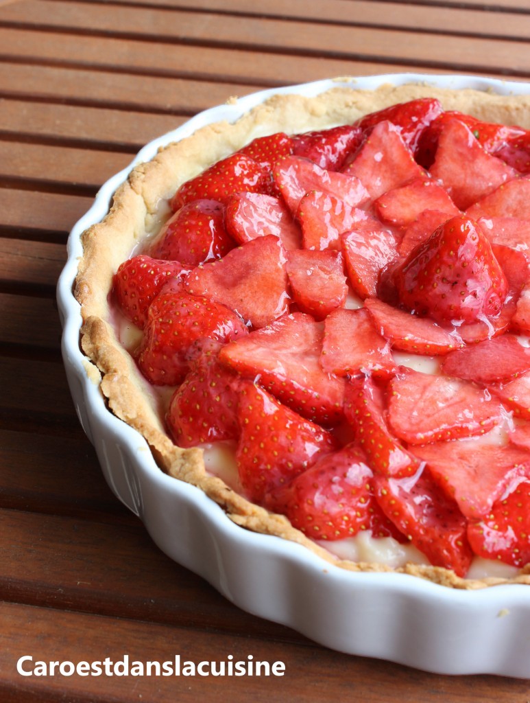 Tarte sucrée -aux-fraises 