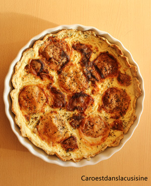 Quiche au fromage chavignol