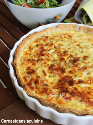 Quiche au serrano et fromage frais