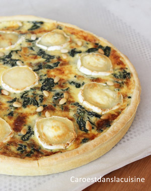 Tarte aux épinards et au chèvre