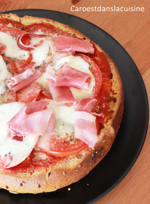 Bruschetta jambon cru tomates mozzarella