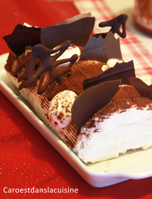 Bûche de noël au tiramisù