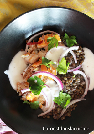 Haddock et lentilles au citron
