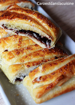 Tresse feuilletée au chocolat